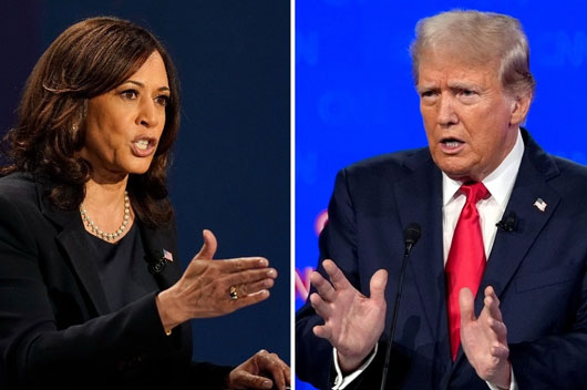 Debate hoy de alta tensión, con Trump y Harris empatados