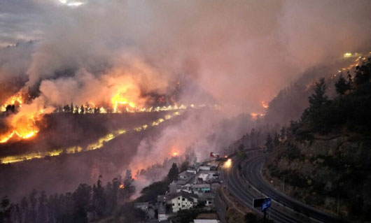 Ecuador se declara en emergencia por incendios forestales
