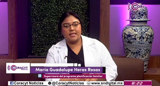En el estudio, la médica Guadalupe Heras platicó sobre los métodos de planificación familiar