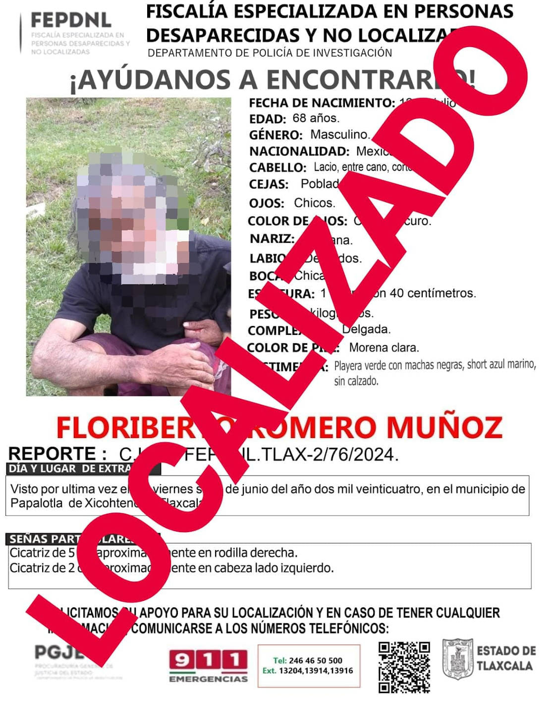 Presentan ante fiscalía a masculino reportado como no localizado: PGJE