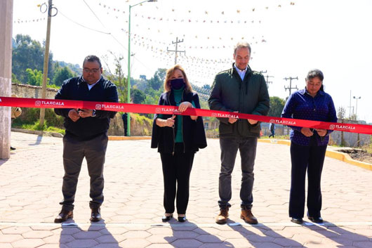 Inauguró Lorena Cuéllar infraestructura pública en Tetlatlahuca