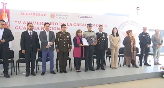 Asistió gobernadora Lorena Cuéllar a 5° Aniversario de la GN  