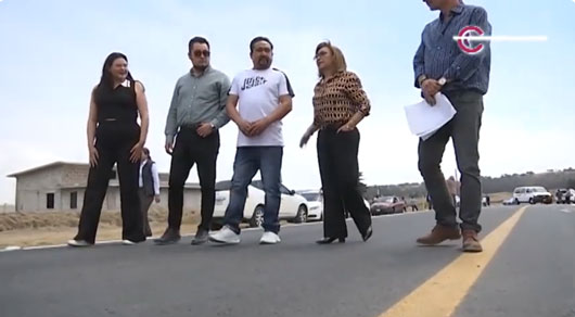Supervisa gobernadora Lorena Cuéllar obras viales en municipios 