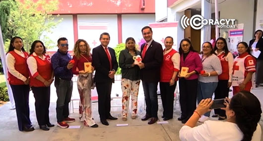 Entrega Coracyt donativo a la Delegación de Cruz Roja en Tlaxcala 
