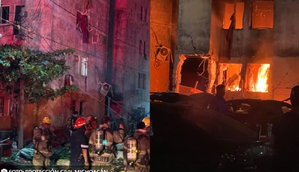 Se registra explosión de gas en zona habitacional en Michoacán 
