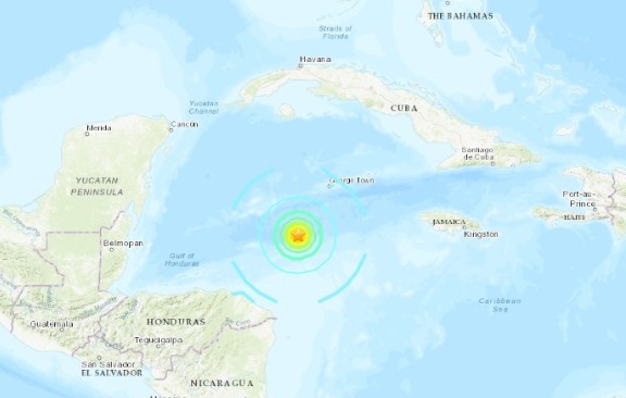 Fuerte sismo se registra en el Mar Caribe