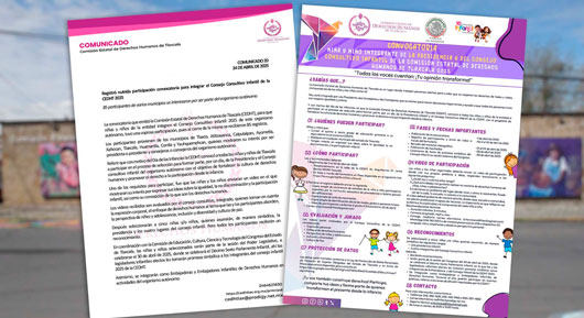 Registró nutrida participación convocatoria para integrar el Consejo Consultivo Infantil de la CEDHT 2025