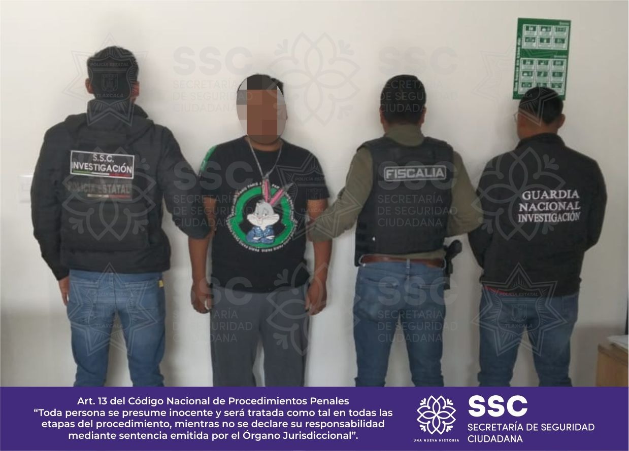 Mediante trabajo coordinado, SSC, FGJE y GN cumplimentan orden de aprehensión