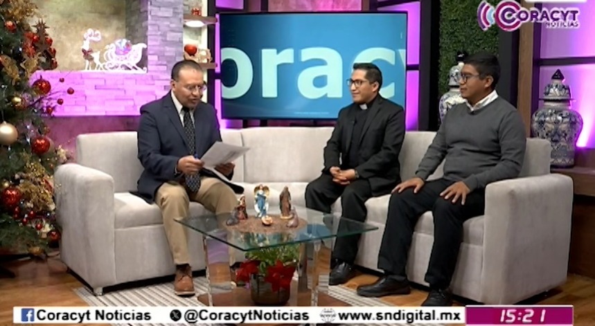 Entrevista con vicerrector del Seminario de Tlaxcala, Alejandro Delgado y el padre Octavio Sánchez