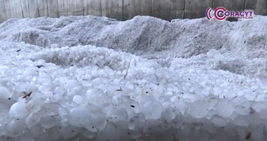 Evalúa Gobierno del Estado afectaciones por granizada en Terrenate