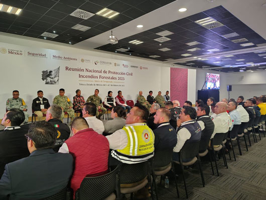 Tlaxcala participa en la Reunión Nacional de Protección Civil de la temporada de incendios forestales 2025