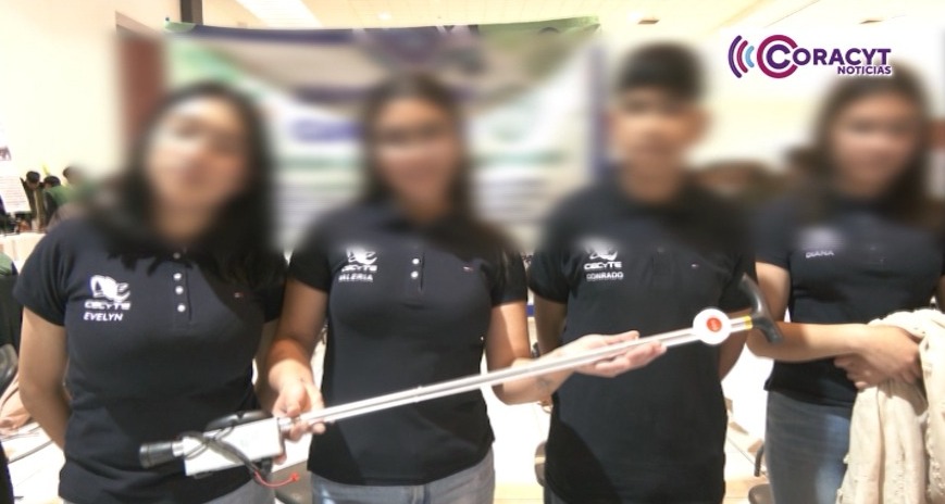 Crearon estudiantes del Cecyte bastón Inteligente para personas con discapacidad visual