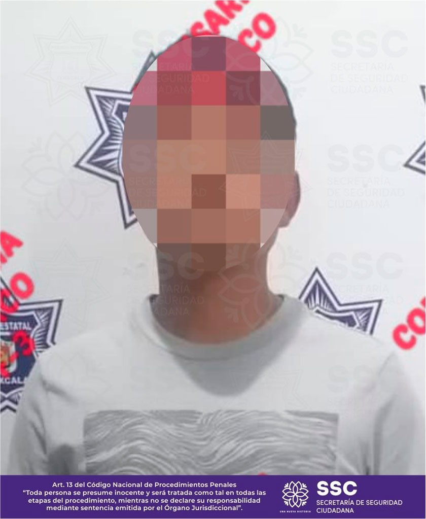 Detiene SSC a sujeto por narcomenudeo en Apizaco