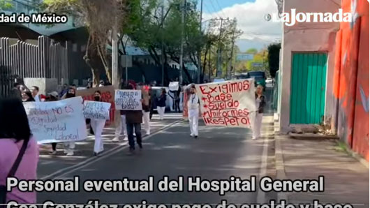 Personal del Hospital Gea González bloquea Tlalpan por falta de pagos