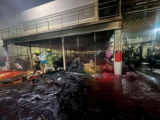 Se incendia fábrica de textiles en Tulancingo, Hidalgo