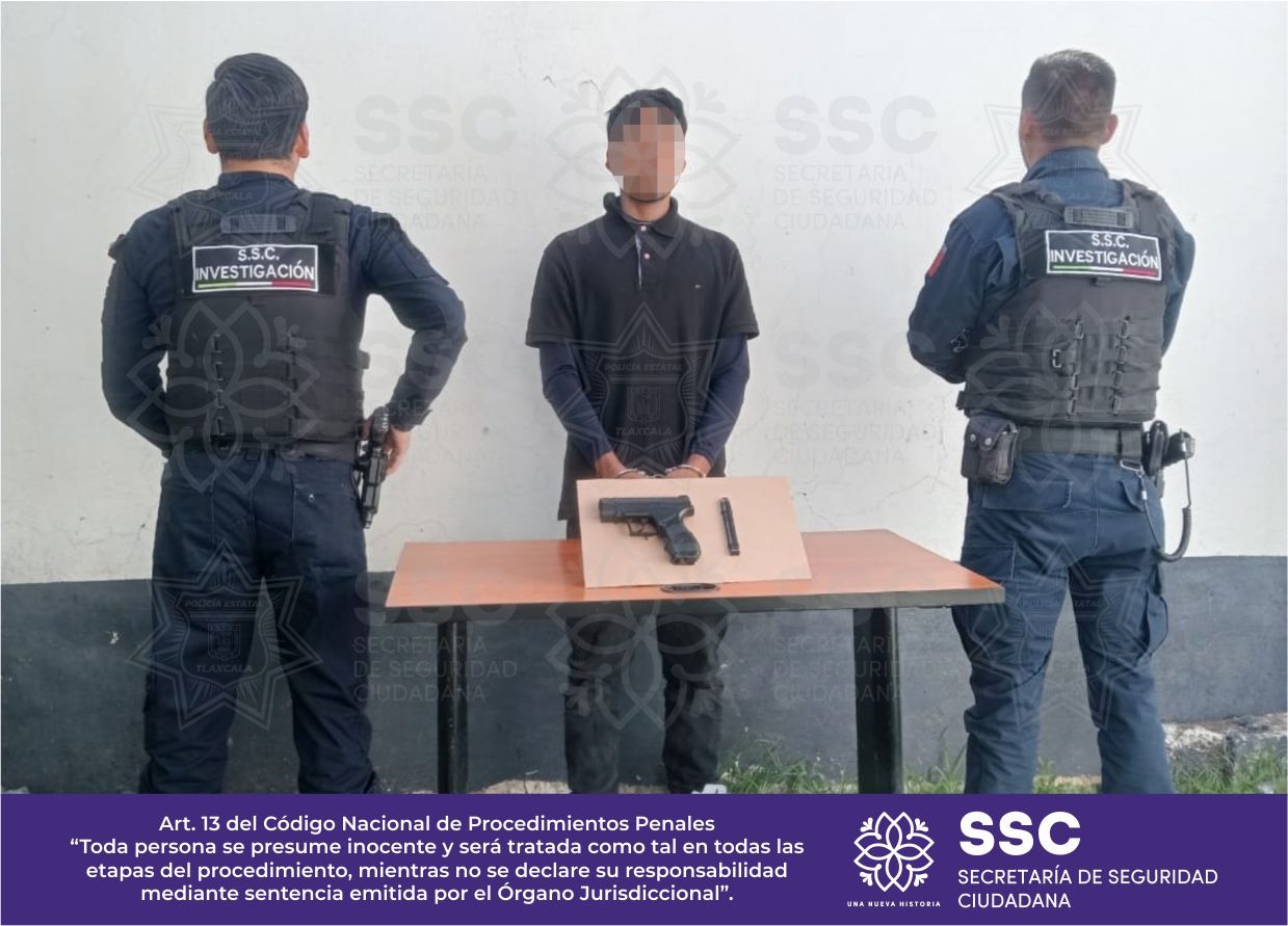 Detiene SSC a un sujeto por portación de réplica de arma de fuego