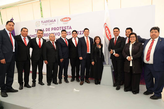 Rindió protesta Pedro Enrique Guarneros como presidente de la CMIC Tlaxcala 