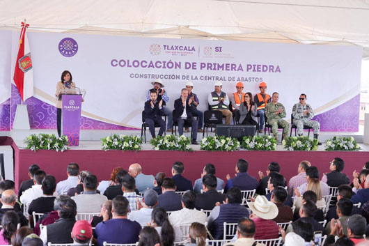 Inició la construcción de la Central de Abastos de Huamantla