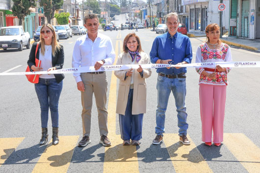 Entregó gobernadora Lorena Cuéllar obras de impacto social en Tlaxcala capital
