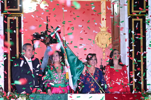  Celebraron tlaxcaltecas junto a la gobernadora Lorena Cuéllar la Independencia de México 