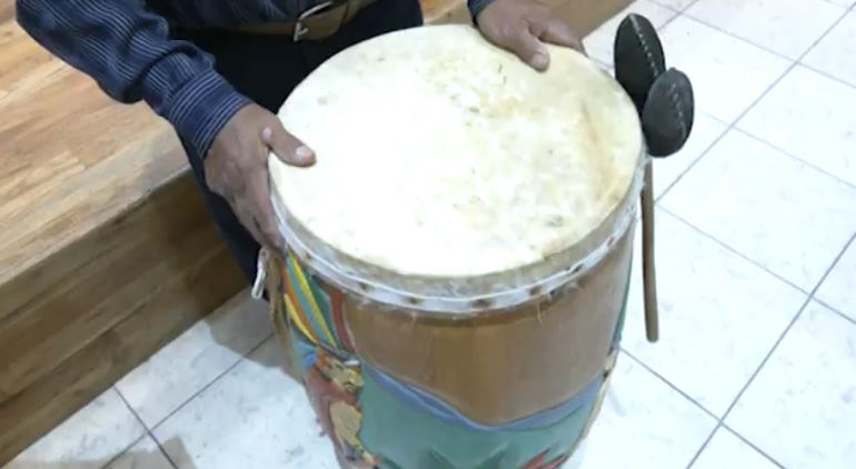 Promueven la preservación del huéhuetl en Texantla, Panotla 