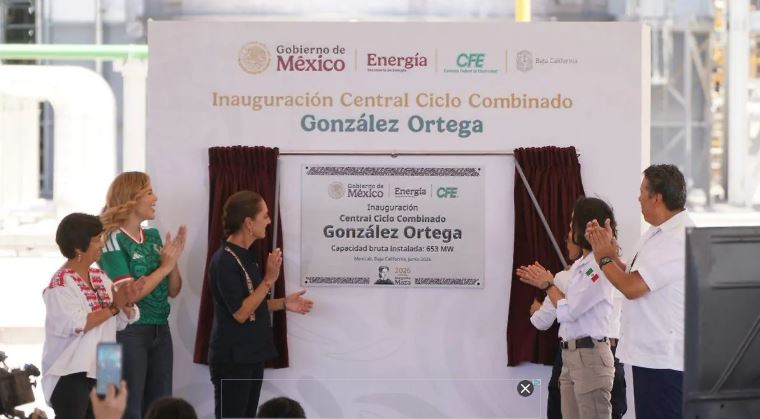 Inaugura Claudia Sheinbaum planta de Ciclo Combinado de CFE en el Valle de Mexicali